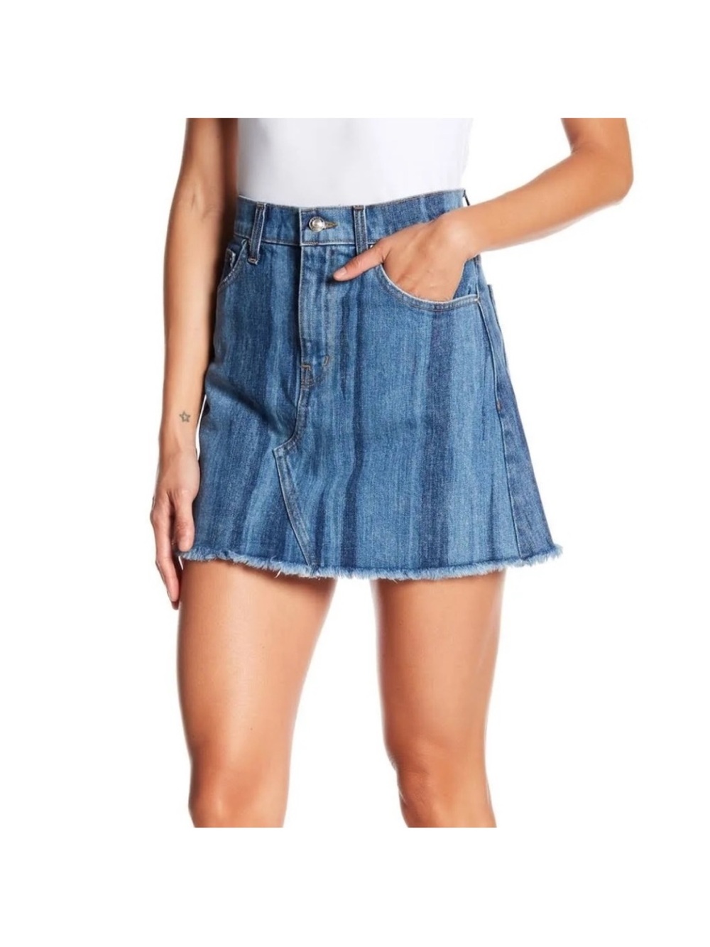 MY26 Derek Lam Denim Cleo Crossover Mini Skirt